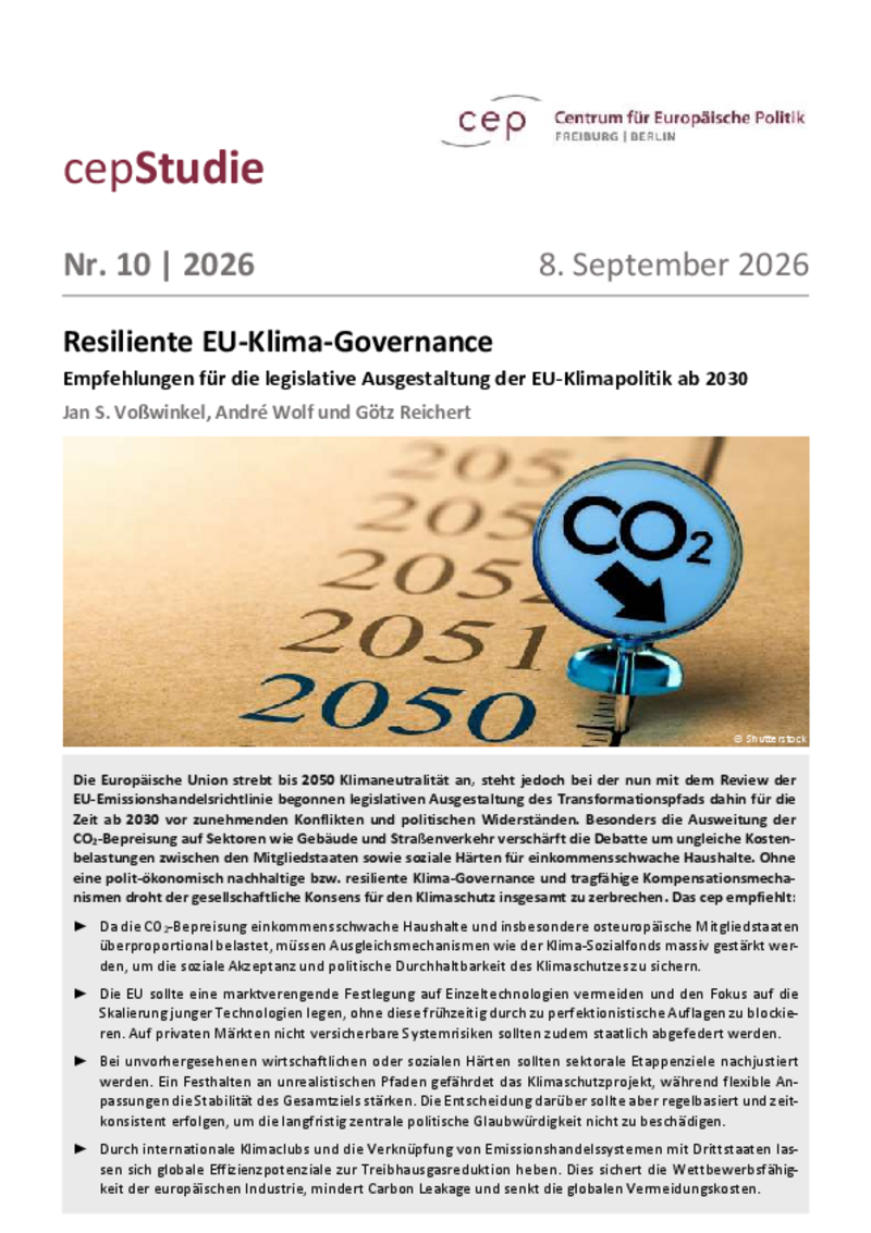 Resiliente EU-Klima-Governance
