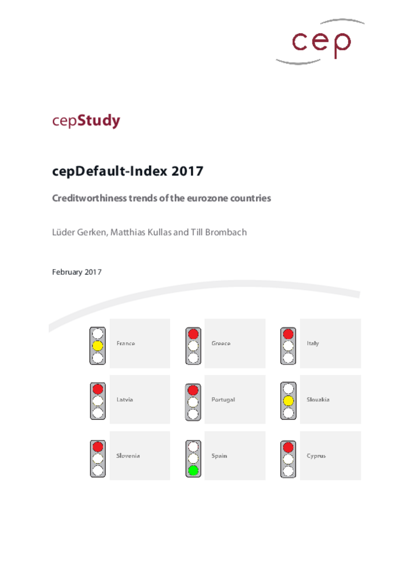 cepDefault-Index 2017 - Creditworthiness trends of the eurozone countries