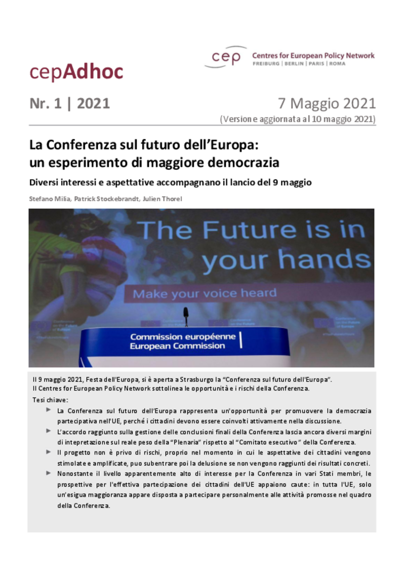 La Conferenza sul futuro dell’Europa: un esperimento di maggiore democrazia