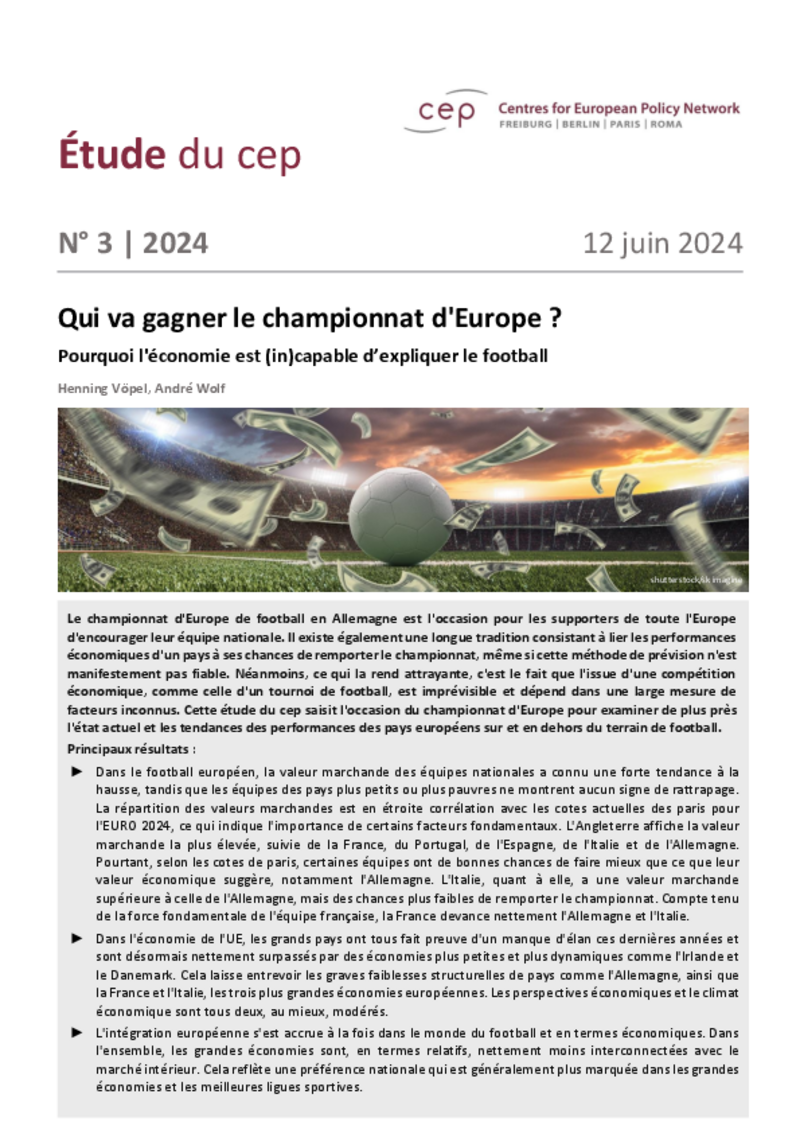 Qui va gagner le championnat d’Europe ?