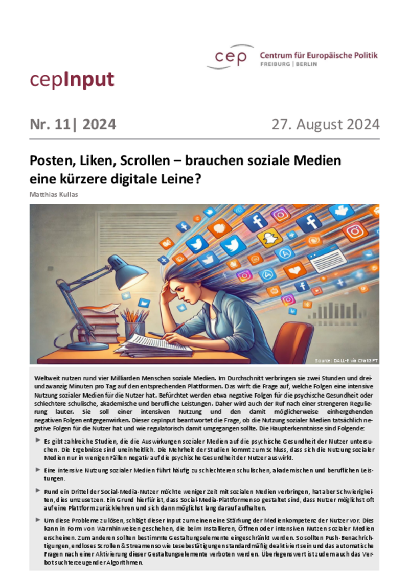 Posten, Liken, Scrollen – brauchen soziale Medien eine kürzere digitale Leine?