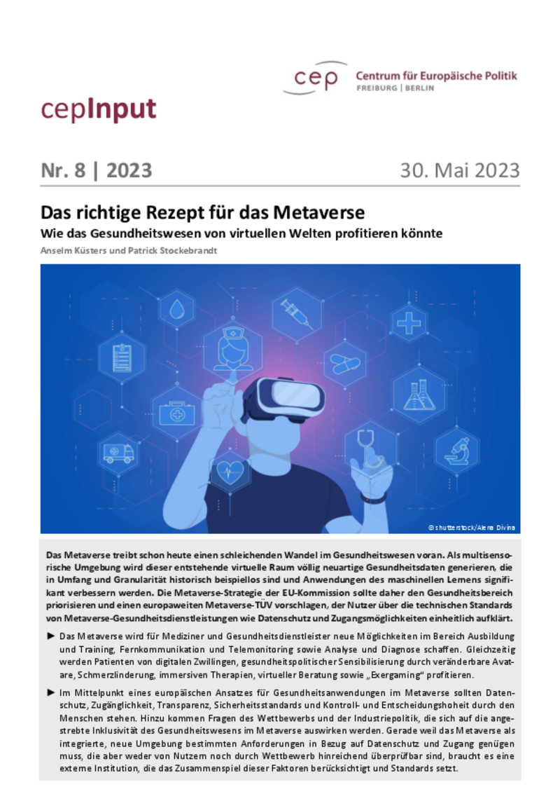 Das richtige Rezept für das Metaverse (cepInput)