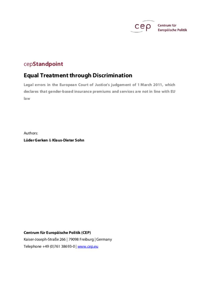 Equal Treatment through Discrimination