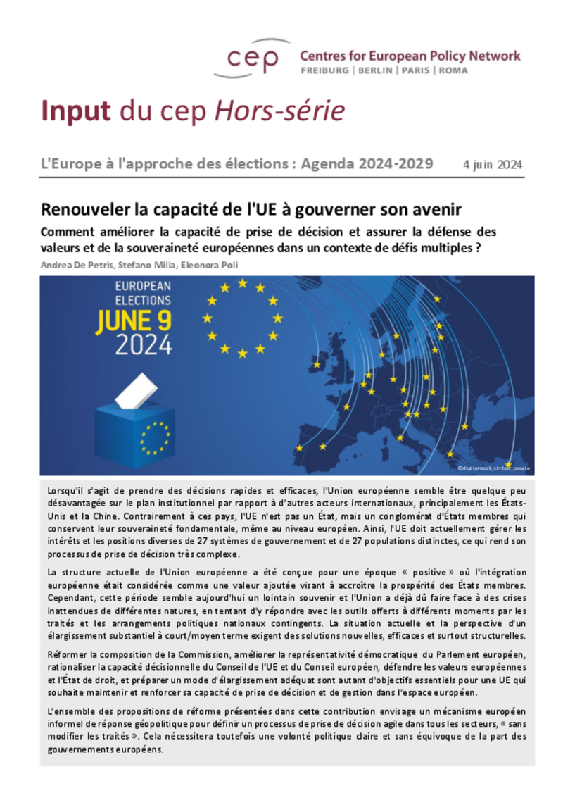 Redonner du pouvoir à l’Europe sans réformer les traités de l'UE