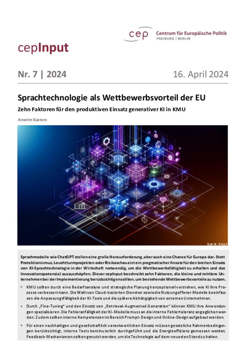 Sprachtechnologie als Wettbewerbsvorteil der EU