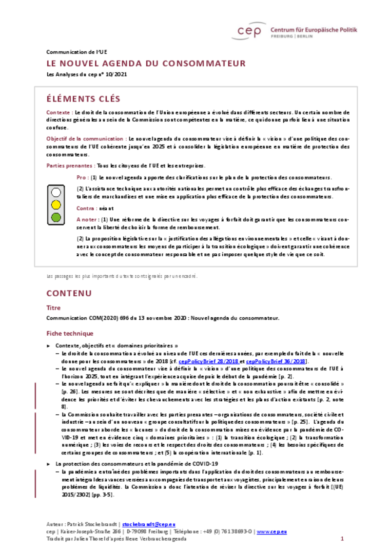 La crise du COVID-19 et l'agenda du consommateur