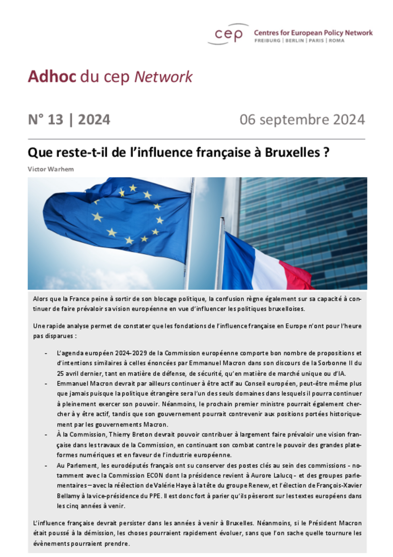 La France, entre instabilité nationale et stabilité européenne