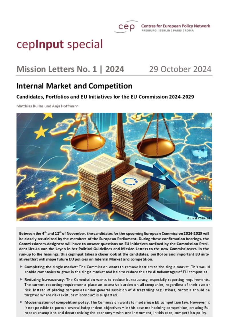 Mission Letters: Internal Market and Competition