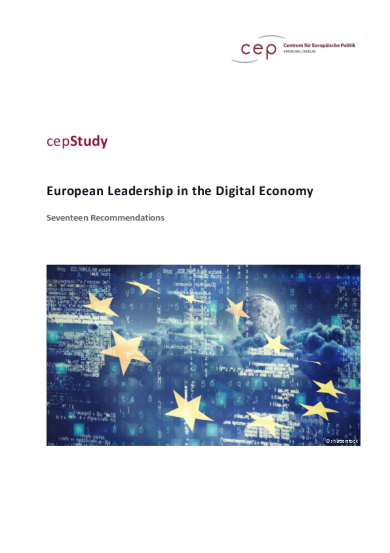 European Leadership in the digital Economy (cepStudy)