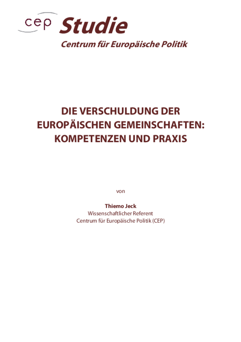Die Verschuldung der Europäischen Gemeinschaften