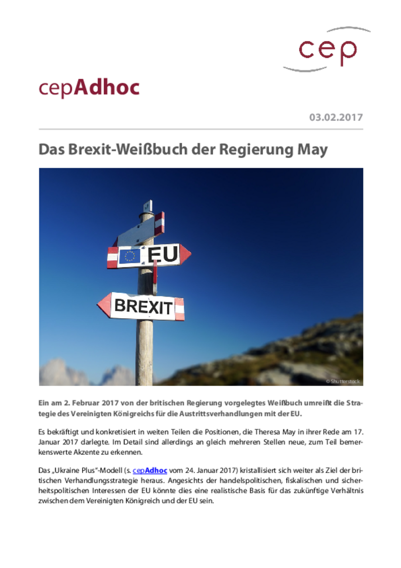 Das Brexit-Weißbuch der Regierung May