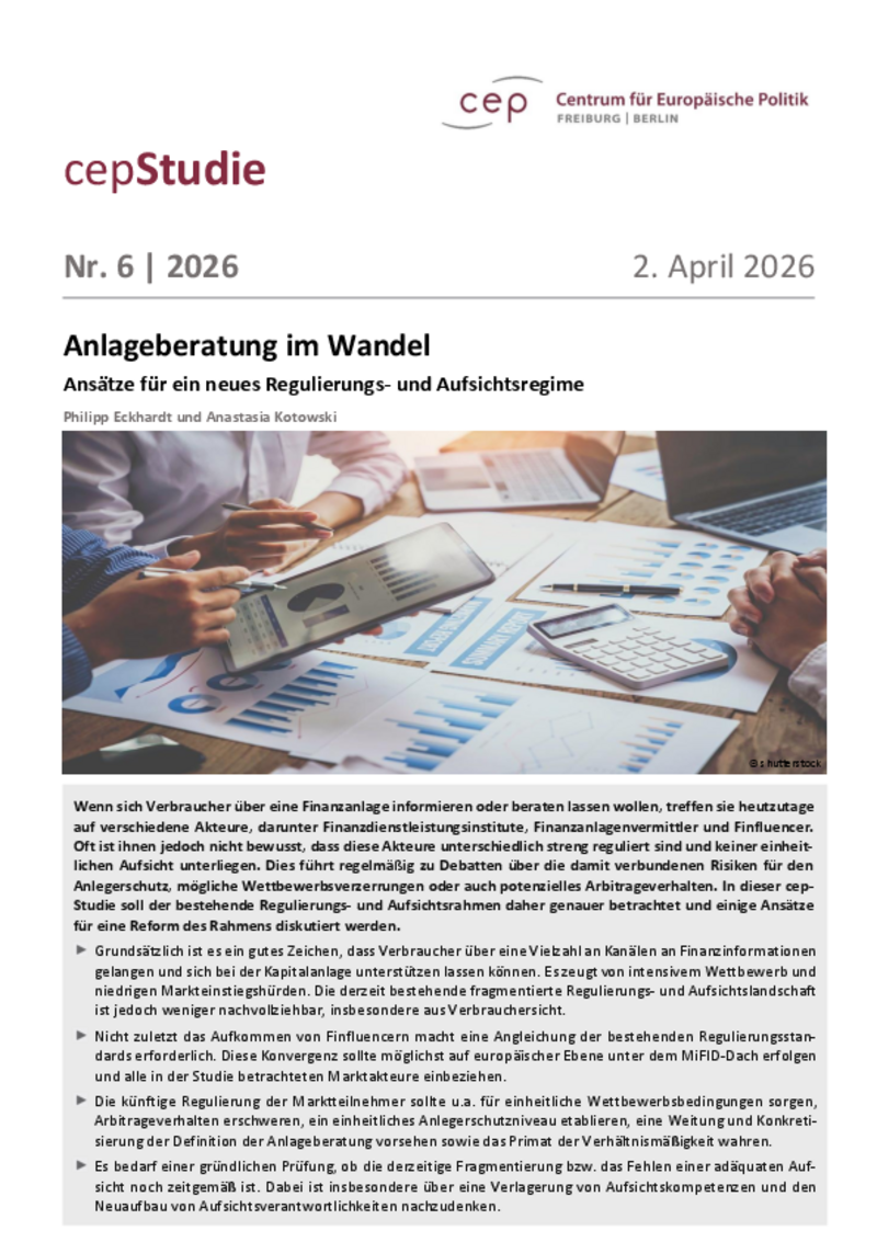 Anlageberatung im Wandel