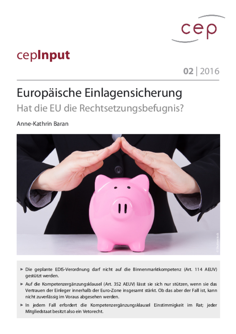 Europäische Einlagensicherung