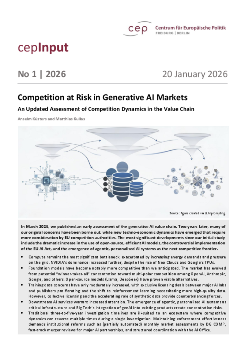 Competition at Risk in Generative AI Markets