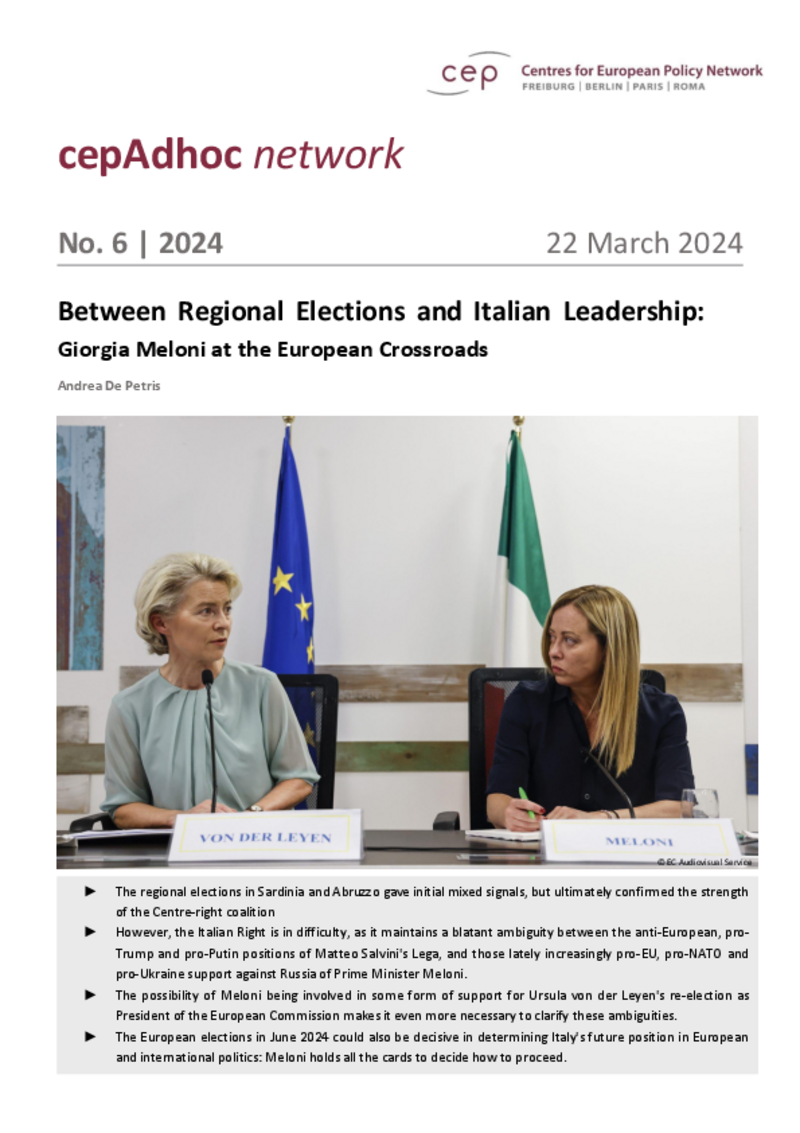 Between Regional Elections and Italian Leadership (cepAdhoc)