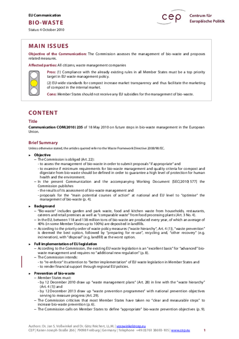 Bio-Waste COM(2010) 235