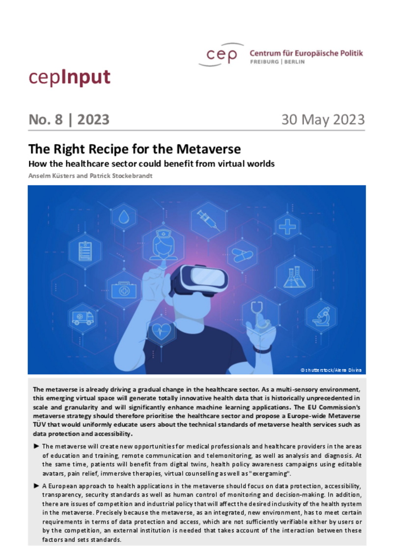 The Right Recipe for the Metaverse (cepInput)
