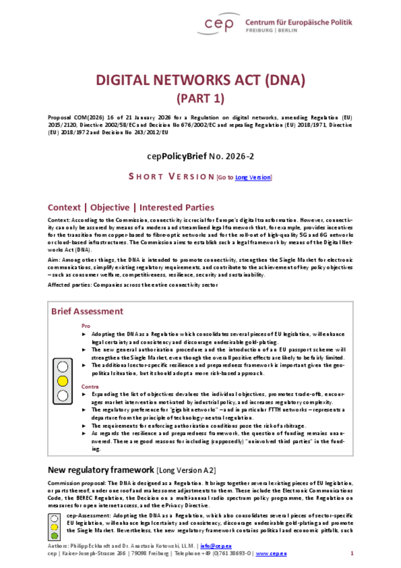 Digital Networks Act Part 1 (Short Version)