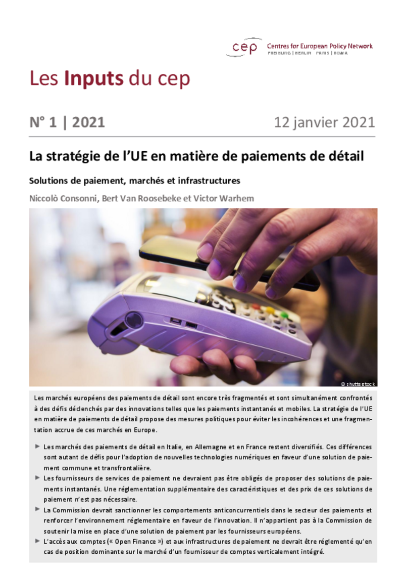 La stratégie de l’UE en matière de paiements de détail