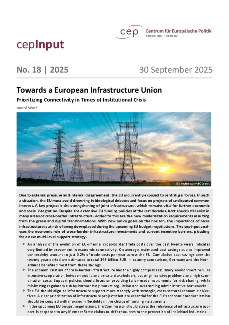 Towards a European Infrastructure Union