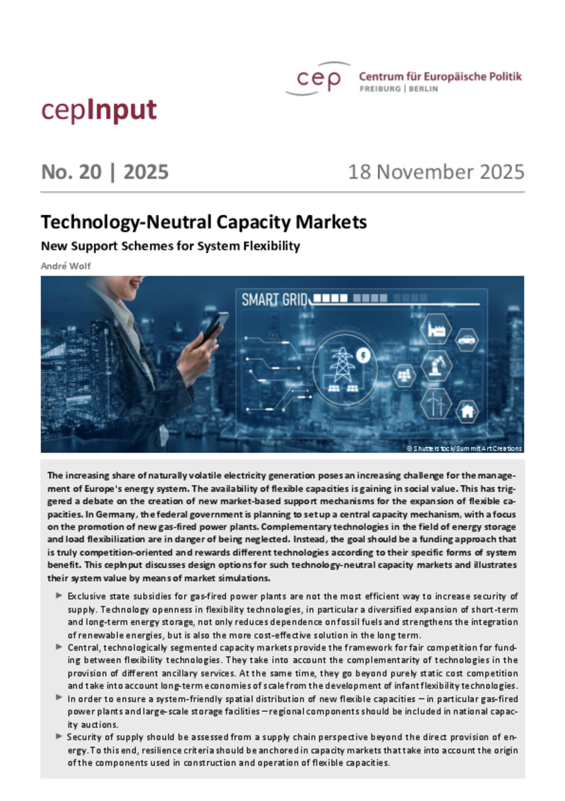 Technology-Neutral Capacity Markets