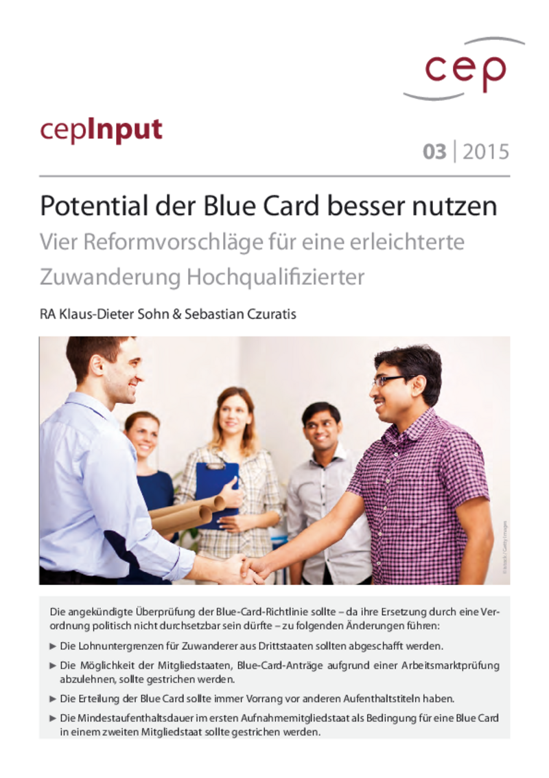 Potential der Blue Card besser nutzen