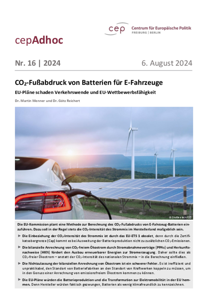 Calcolo della CO2 delle batterie dei veicoli elettrici