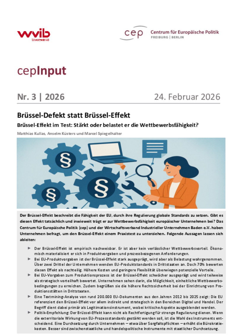 Brüssel-Defekt statt Brüssel-Effekt