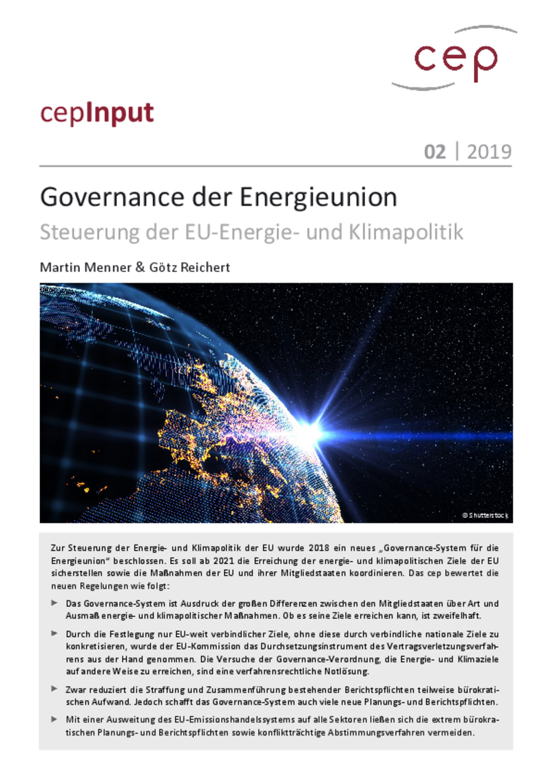 Governance der Energieunion